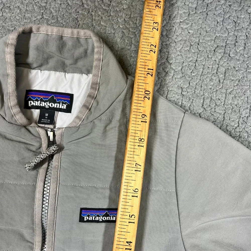 Patagonia Kids Nano Puff Insulated Jacket‎ Gray Size Medium 10 Full Zip Quilted